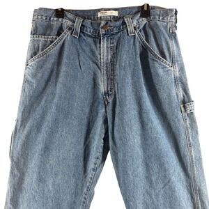 y2k Signature by Levi Strauss Carpenter 38x32 Blue Denim Utility 91600-7511‎